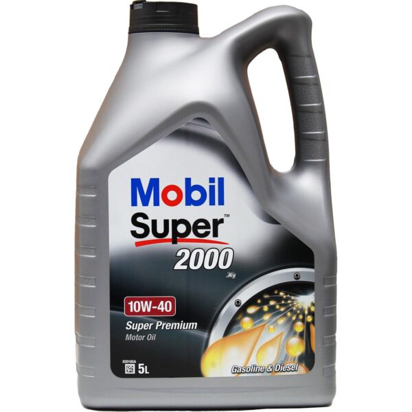 Mobil Ημισυνθετικό Λάδι Αυτοκινήτου Super 2000 X1 10W-40 A3/B3 για κινητήρες Diesel 5lt